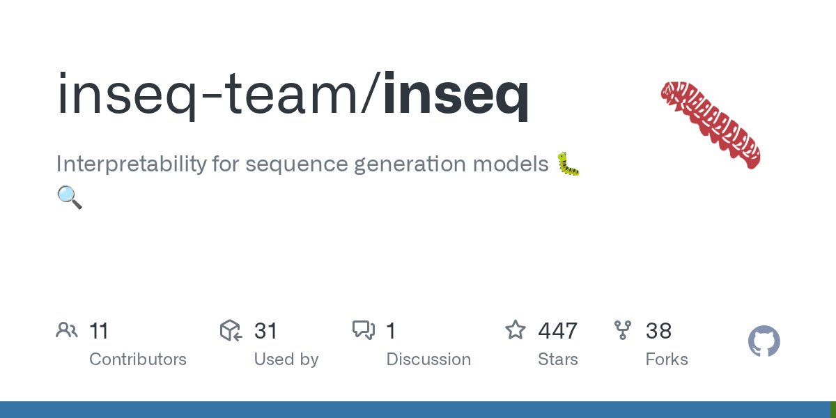 gsarti_'s tweet card. Interpretability for sequence generation models 🐛 🔍 - inseq-team/inseq