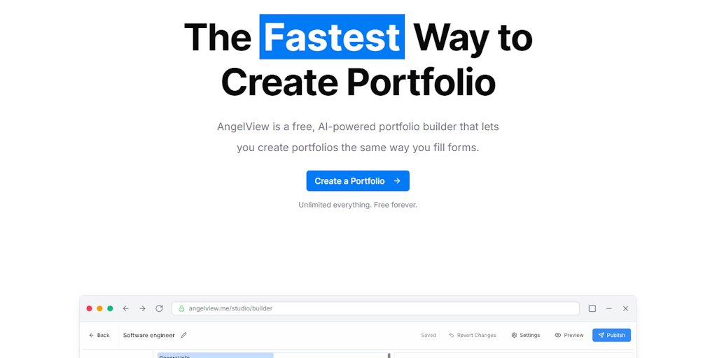 guruvignesh_m's tweet card. AngelView is a modern portfolio builder that helps creators and developers publish beautiful showcases, resumes, and personal branding pages — instantly and professionally.