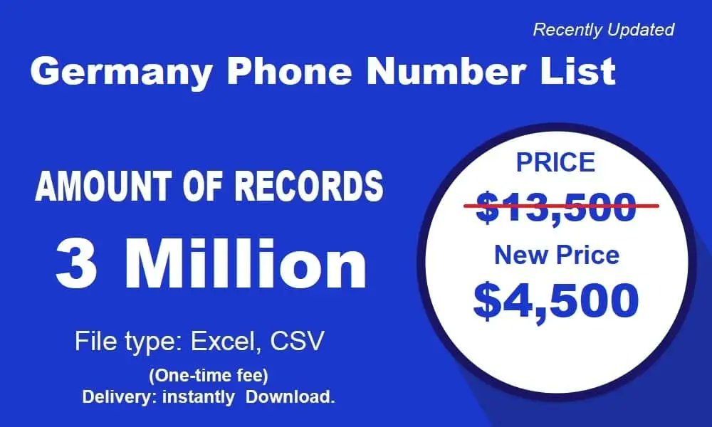 riya_moni40365's tweet card. Germany phone number list has 6 million consumer mobile numbers. up to date and accurate telemarketing leads from Latest Mailing Database.