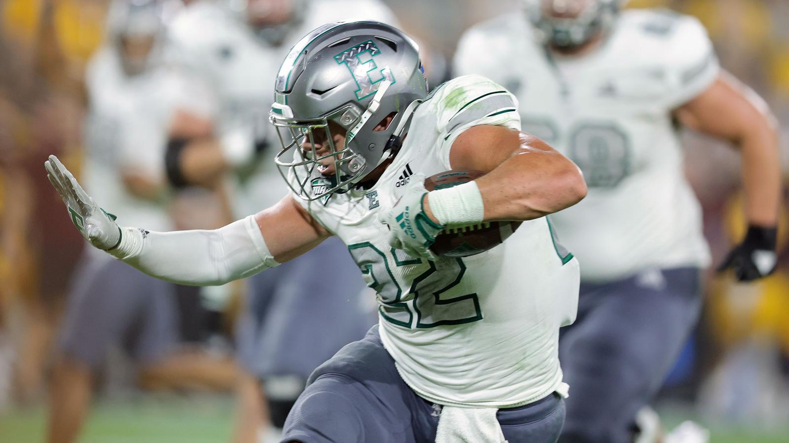 EMUFB's tweet card. Samson Evans' career night on the ground led the Eastern Michigan University football team to a 30-21 victory at Arizona State University Saturday, Sept. 17....