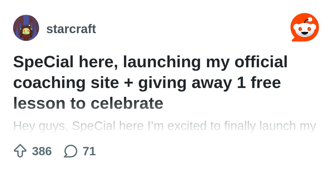 SpeCial_SC2's tweet card. Explore this post and more from the starcraft community