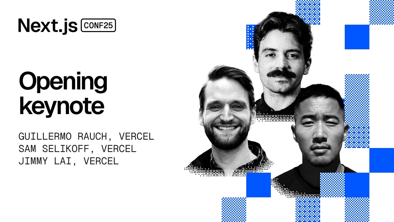 nextjs's tweet card. Next.js Conf 25: Opening Keynote