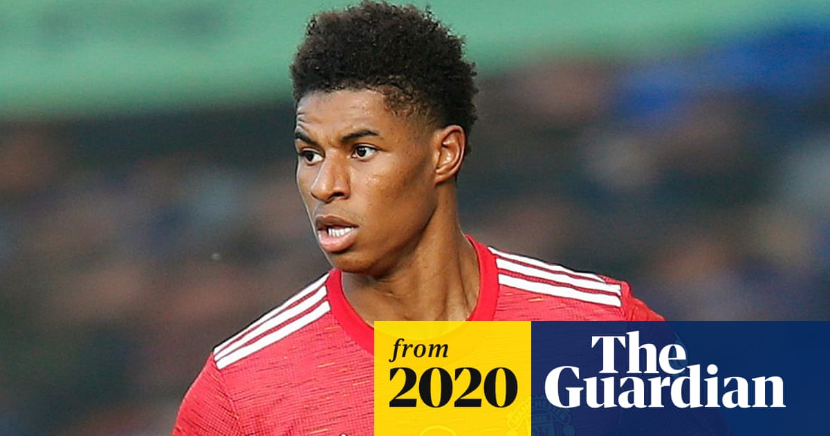 guardian's tweet card. Manchester United and England footballer Marcus Rashford is launching a book club so that all children can experience the escapism of reading