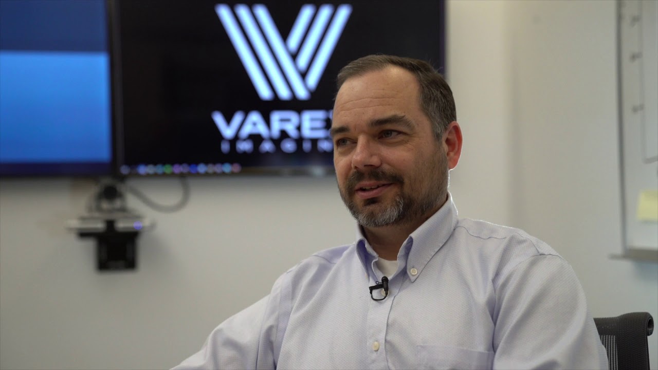 vvocomm's tweet card. Varex Customer Testimonial