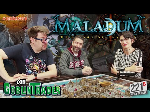 tirandodadosbg's tweet card. ¡Explora el mundo de Maladum con nosotros y los amigos de Goblin Trader! ⚔️ En este vídeo te presentamos en detalle este juego de aventuras y exploración en mazmorras, cargado de narrativa, miniatu...