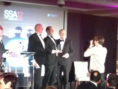 raspberrypi_otd's tweet card. We won another award! That’s three in two weeks; we’re very shocked and very pleased. This is the BASDA Theo von Dort award, which Eben was given at the Software Satisfaction Awards 2012 ceremony we...