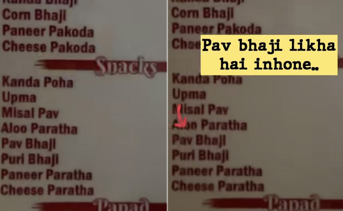 saswatab's tweet card. The Instagram video shows a person displaying the food menu at a restaurant and questioning the cost of two food items on it.