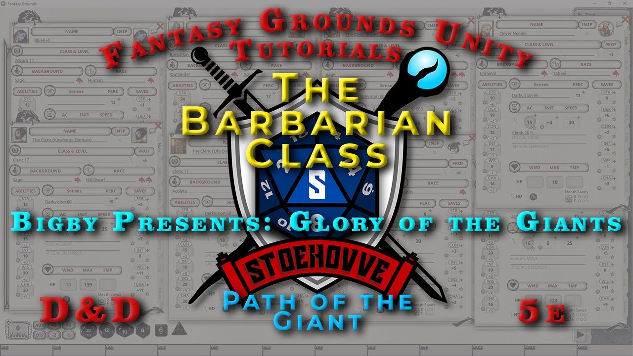 stoehovve's tweet card. FGU Character Creation | 5e | Barbarian Class - Path of the Giant |...