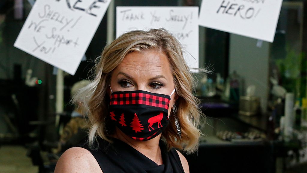 BBCOS's tweet card. Shelley Luther was jailed for 48 hours for going against lockdown orders