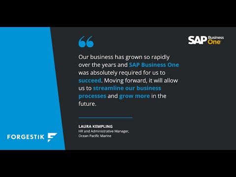 Forgestik's tweet card. Ocean Pacific Marine Store & Boatyard - SAP Business One for stream...