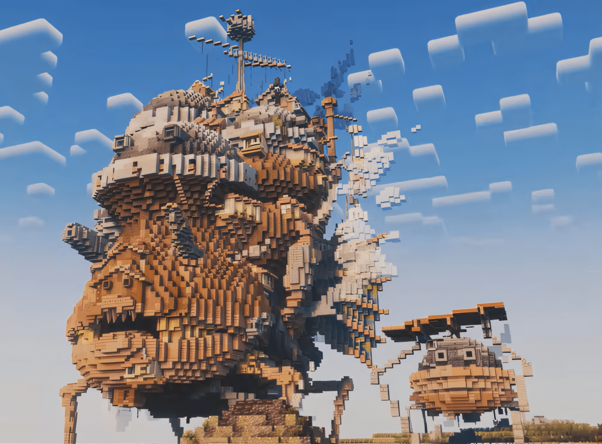 techshout's tweet card. Turn your Minecraft world into a Studio Ghibli masterpiece. Build scenes from Totoro, Spirited Away, and Howl’s Moving Castle.