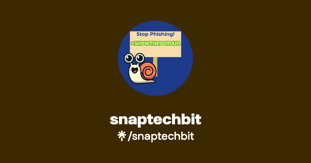 SnapTechBit's tweet card. 🛡️Avoid phishing scams with @SnapTechBit! 😅Sign our petition & get daily tips!💚#ShowTheDomain Click below for tools, guide, & videos. 🔍✨