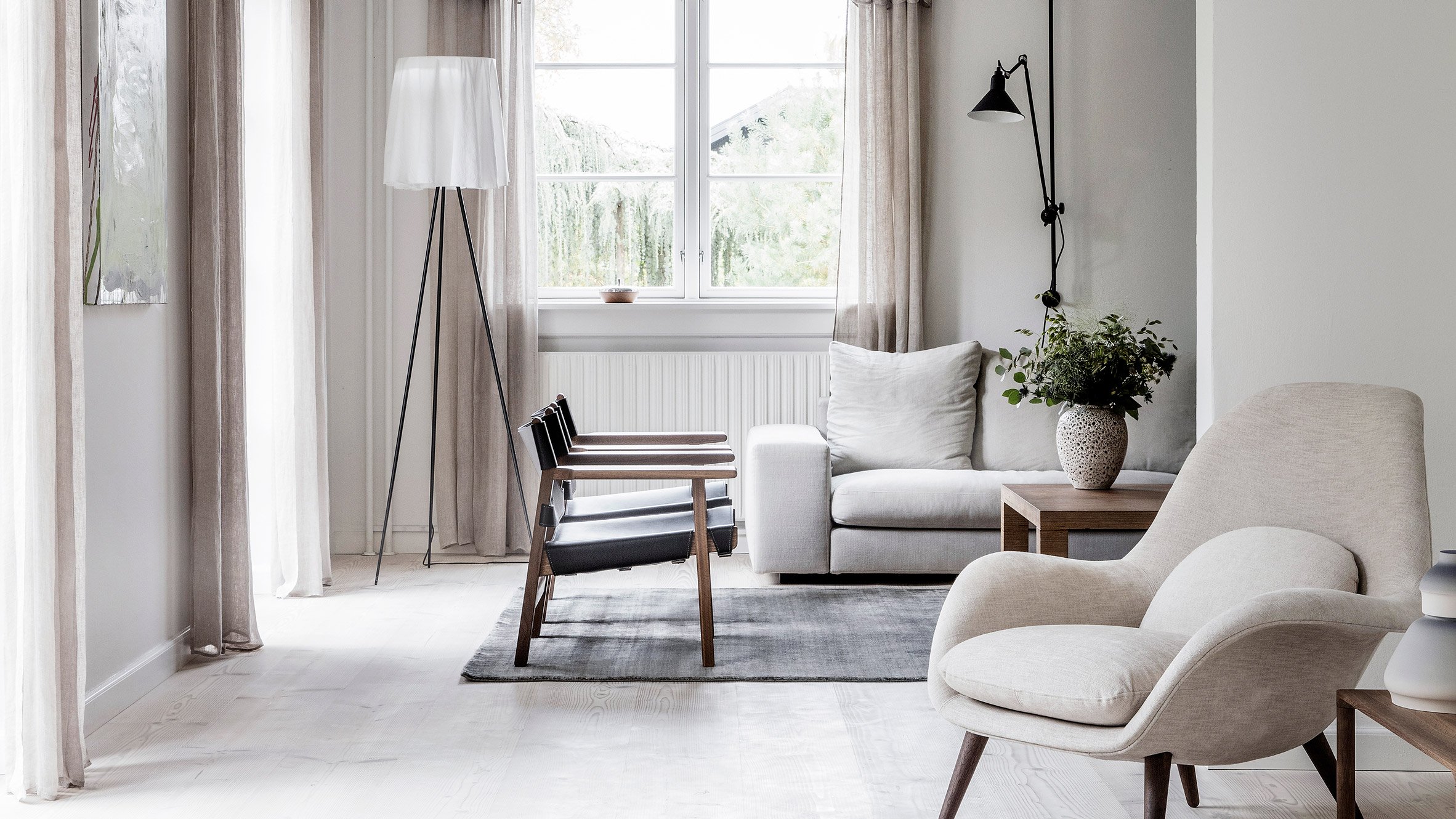 utilitymichael's tweet card. Kaja Møller, head of Danish furniture brand Fredericia, opted for a Scandi-inspired colour palette of greys, whites and taupes for the interiors of her family home in Copenhagen.