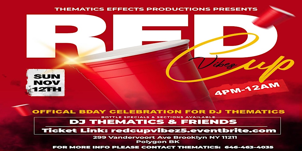 DJThematics's tweet card. DJ Thematics brings Red Cup Vibez to Polygon