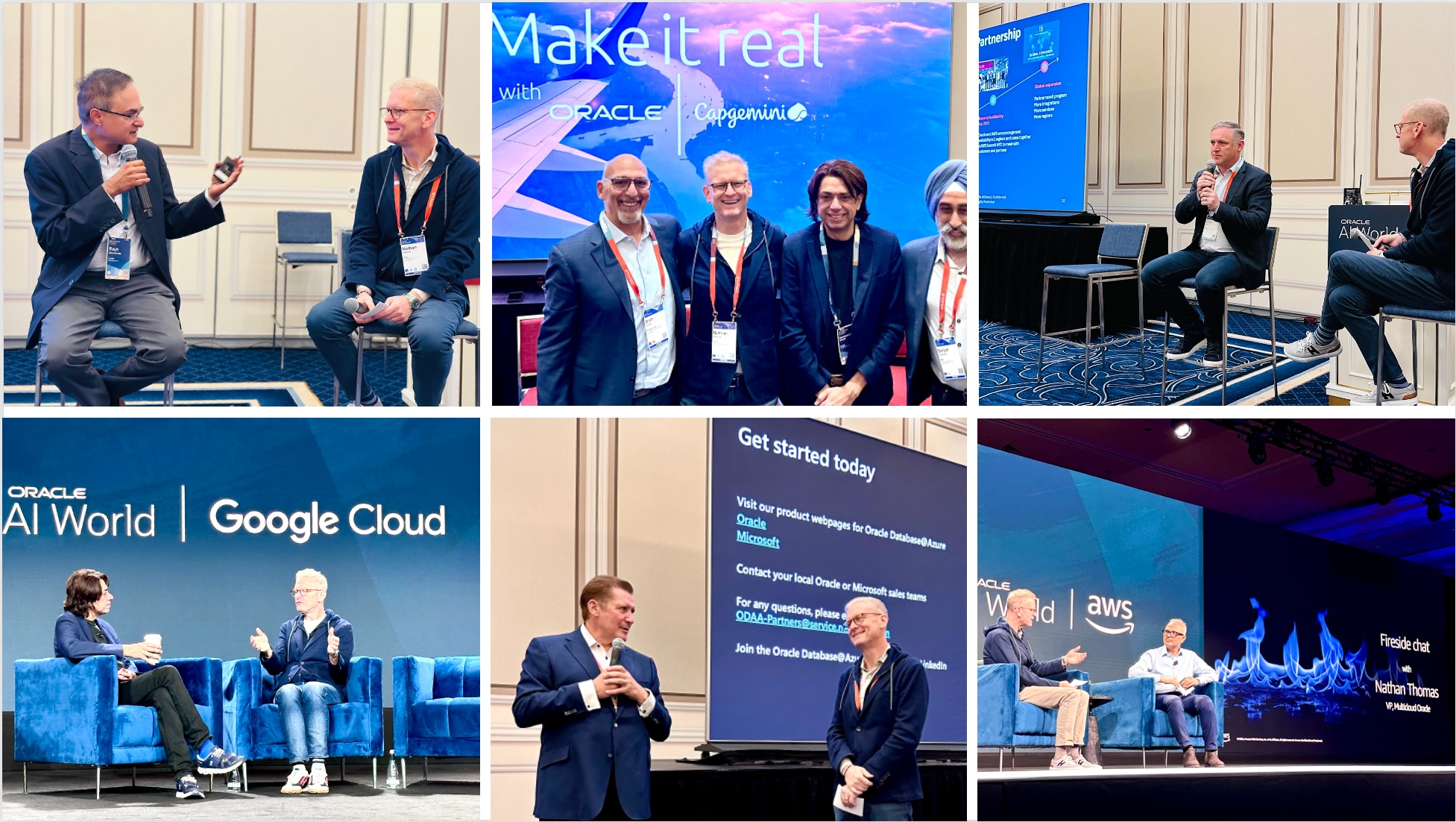 charliebakerjr's tweet card. Nathan Thomas, Vice President, Oracle Cloud Infrastructure (OCI), summarizes the announcements at AI World related to OCI Multicloud.