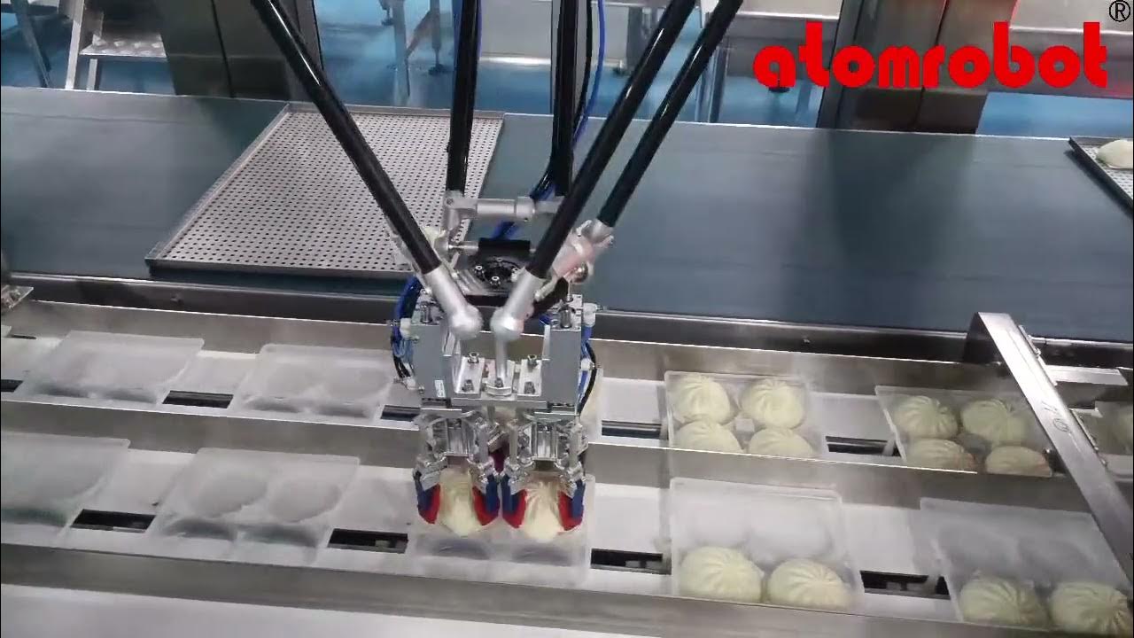 AtomRobots's tweet card. How to realize automatic packaging of naked food？