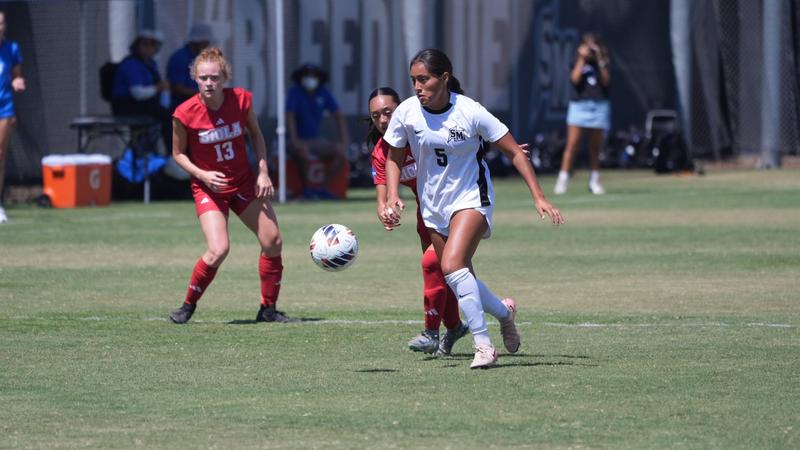 CSUSM_WSoc's tweet card. The Cal State San Marcos women's soccer team (5-2-4, 2-1-2 CCAA) posted a 3-0 shutout victory at Cal State Monterey Bay (3-6-3, 1-3-1 CCAA) on Friday night at Cardinale Stadium.