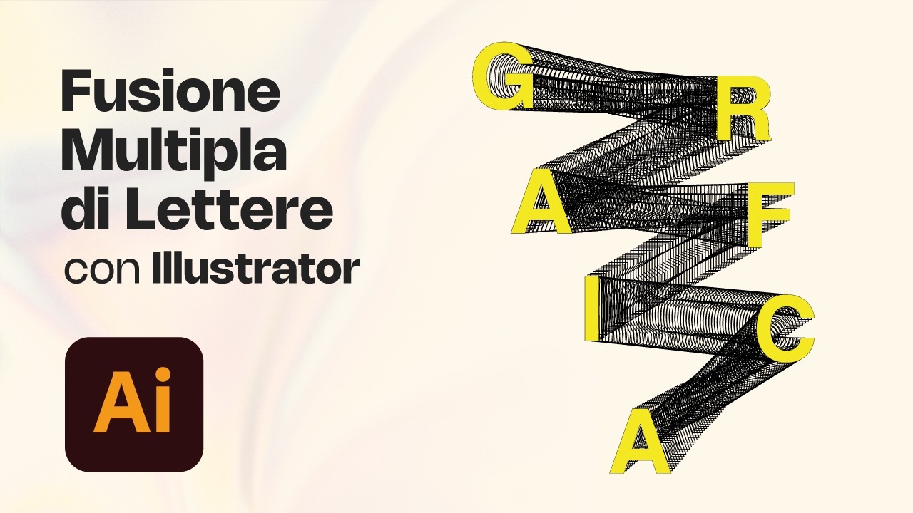 gioclear's tweet card. Creare una Fusione Multipla di Lettere con Illustrator ✍️