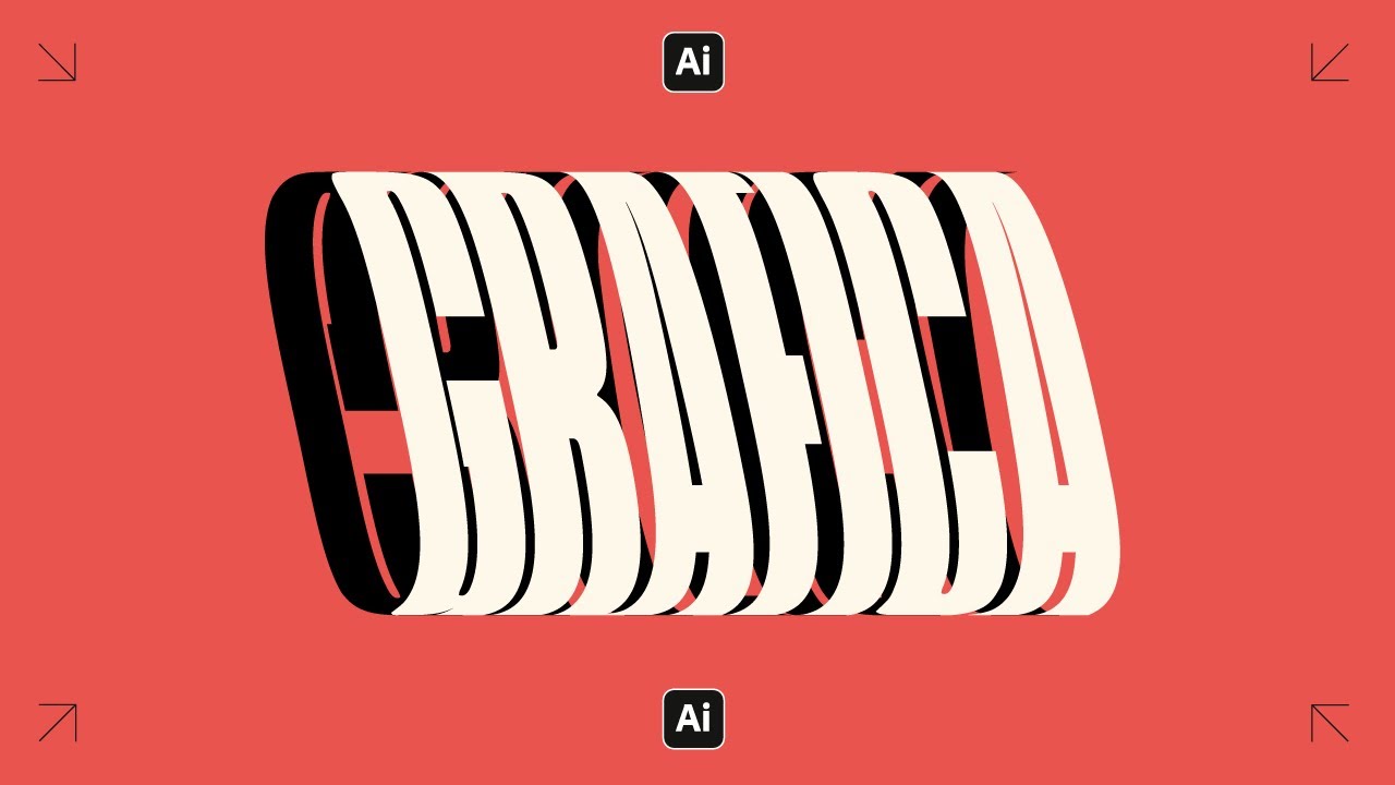 gioclear's tweet card. Crea un Effetto Testo in Loop 3D Professionale con Illustrator ✨