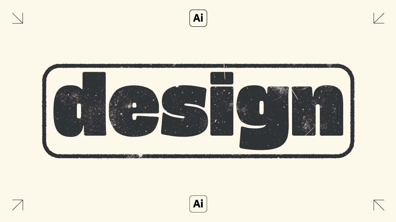 gioclear's tweet card. Creare Testo Invecchiato Modificabile (Effetto Live!) in Illustrator