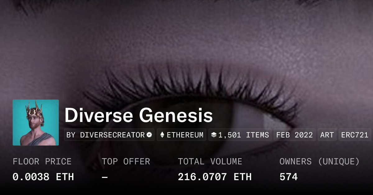 Nikitasia_1_'s tweet card. Diverse is a NFT Alpha Portal-hub to other projects exclusively! Our Art consists of crafted life-like art pieces, 🌍 We take global prospectives and reflect them in our project which promotes...