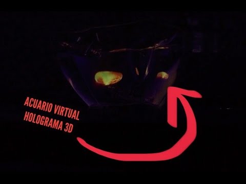 ACUARIOSESP's tweet card. Acuario virtual con holograma 3D // Virtual aquarium with 3D hologram