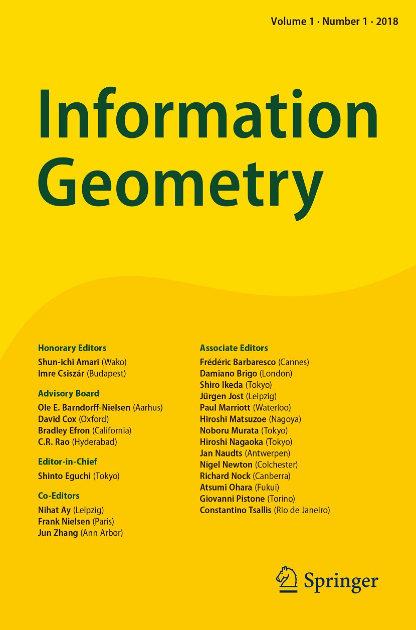 SN_INGE's tweet card. Information Geometry - This paper introduces the notion of exponential arcs in Hilbert spaces and of exponential arcs connecting vector states on a sigma-finite von Neumann algebra in its standard...