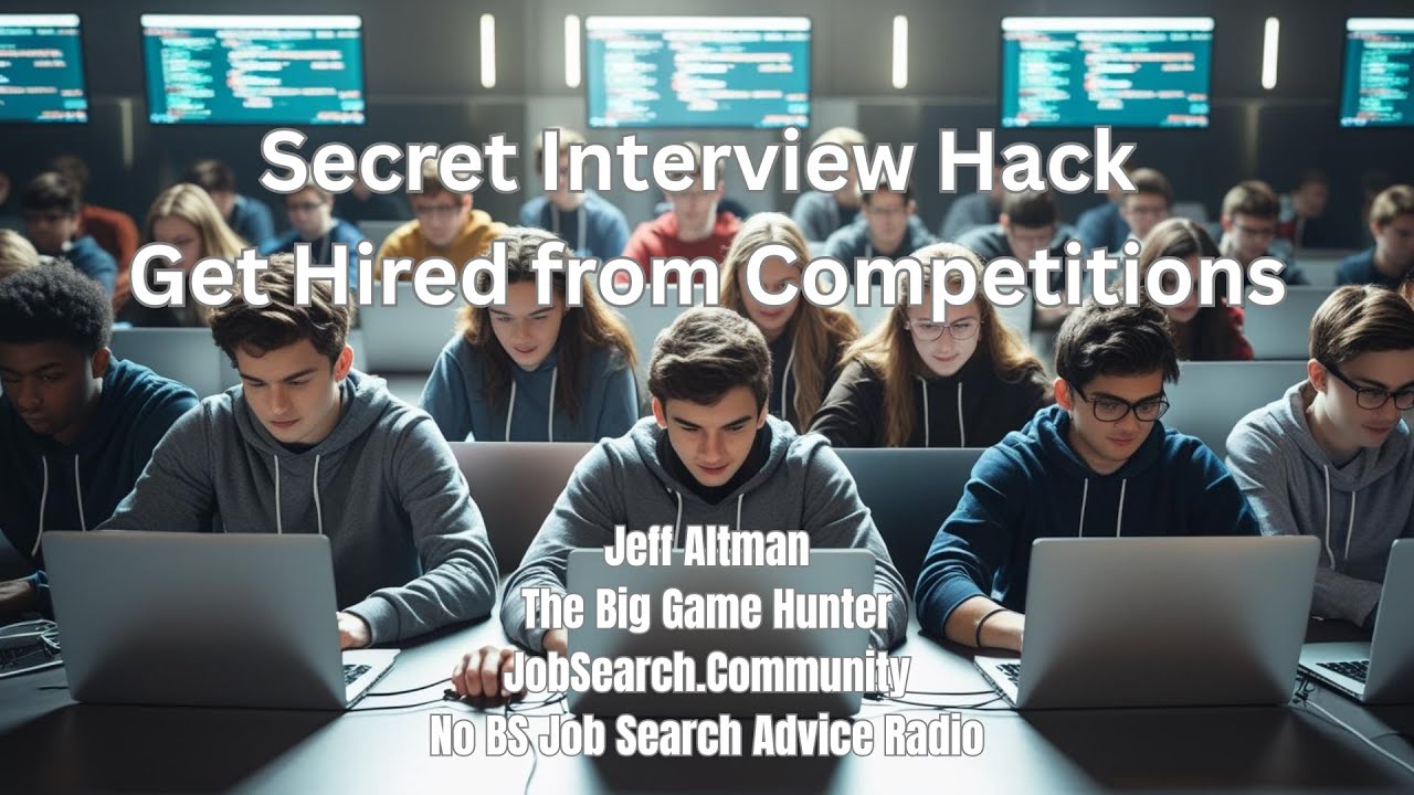 TheBigGameHuntr's tweet card. Secret Interview Hack: Get Hired from Competitions