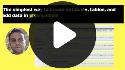 Progforeveryone's tweet card. The simplest way to create database, tables, and add data in phpmyadmin