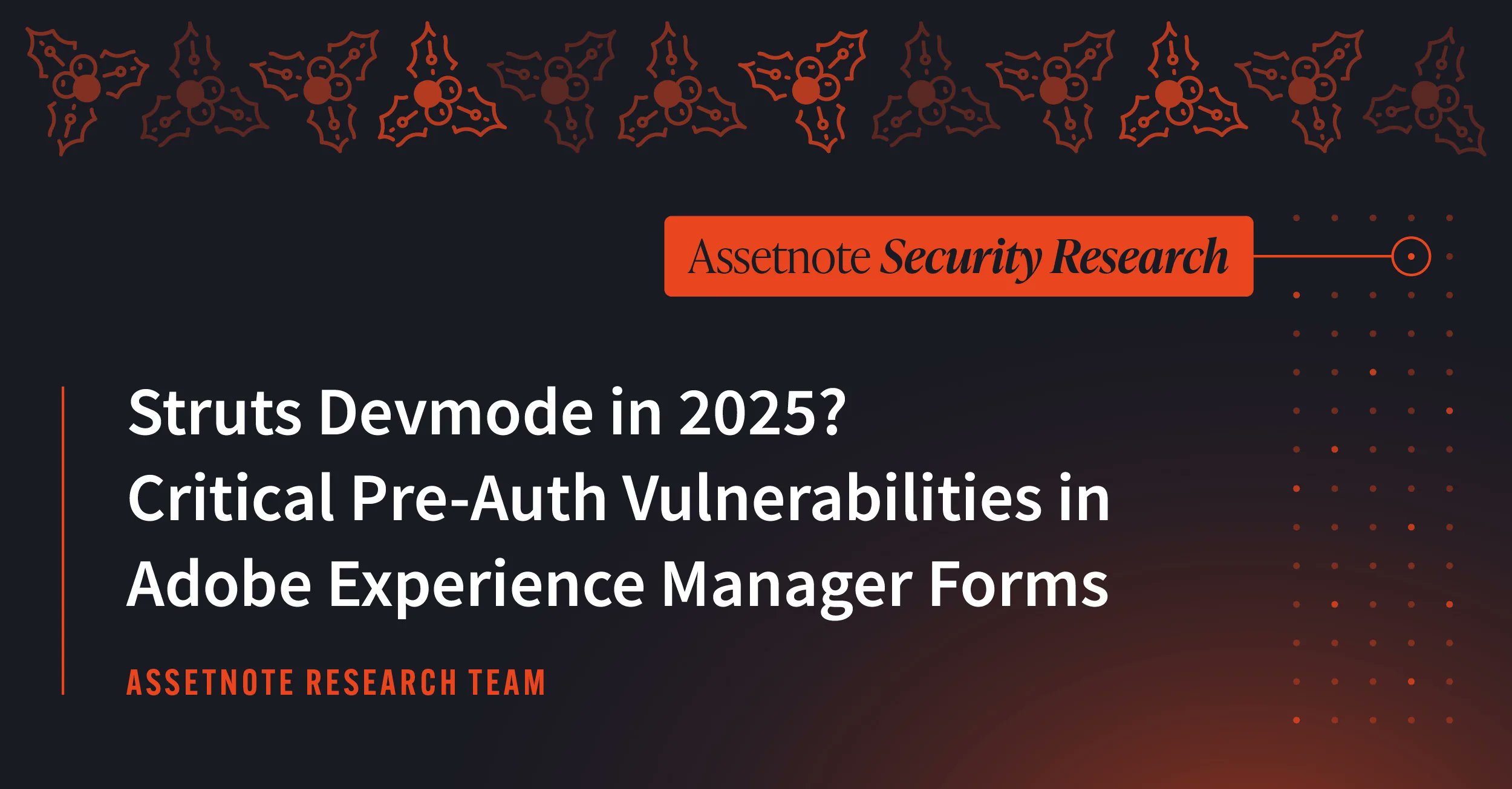 infosec_au's tweet card. Vulnerabilities in AEM Forms The Searchlight Cyber Research Team discovered and disclosed three critical vulnerabilities in Adobe Experience Manager Forms to Adobe in late April 2025. As of writing...