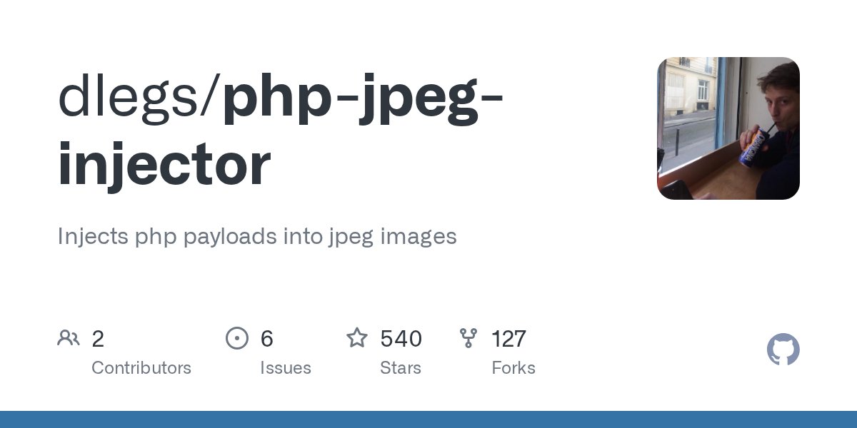 akaclandestine's tweet card. Injects php payloads into jpeg images. Contribute to dlegs/php-jpeg-injector development by creating an account on GitHub.