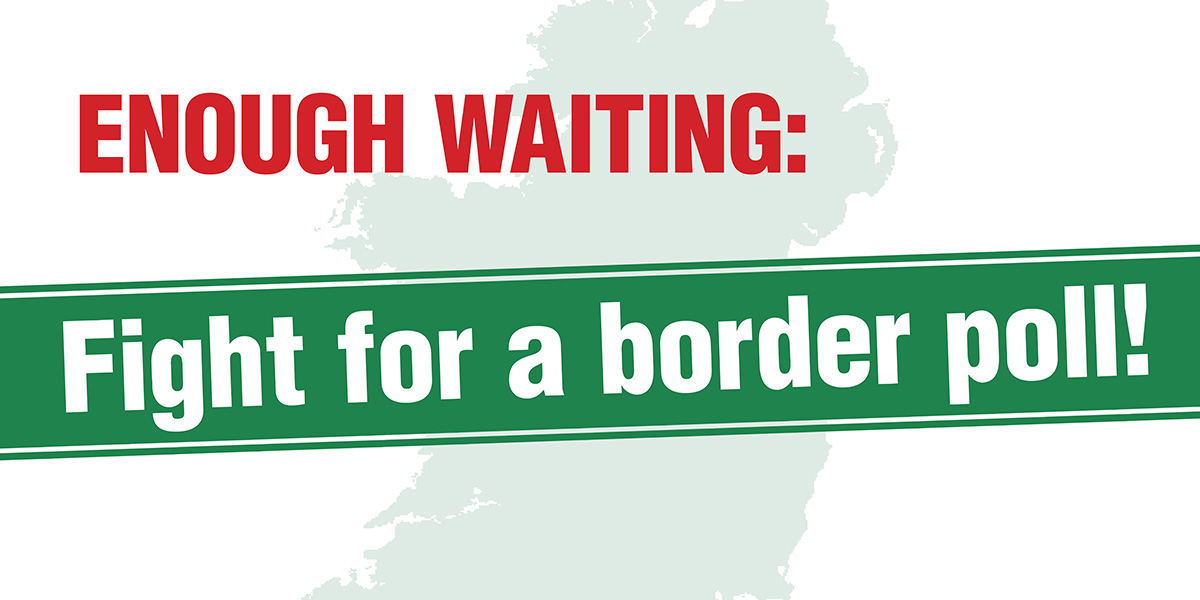WorkersHammer's tweet card. Ireland: Fight for a border poll!