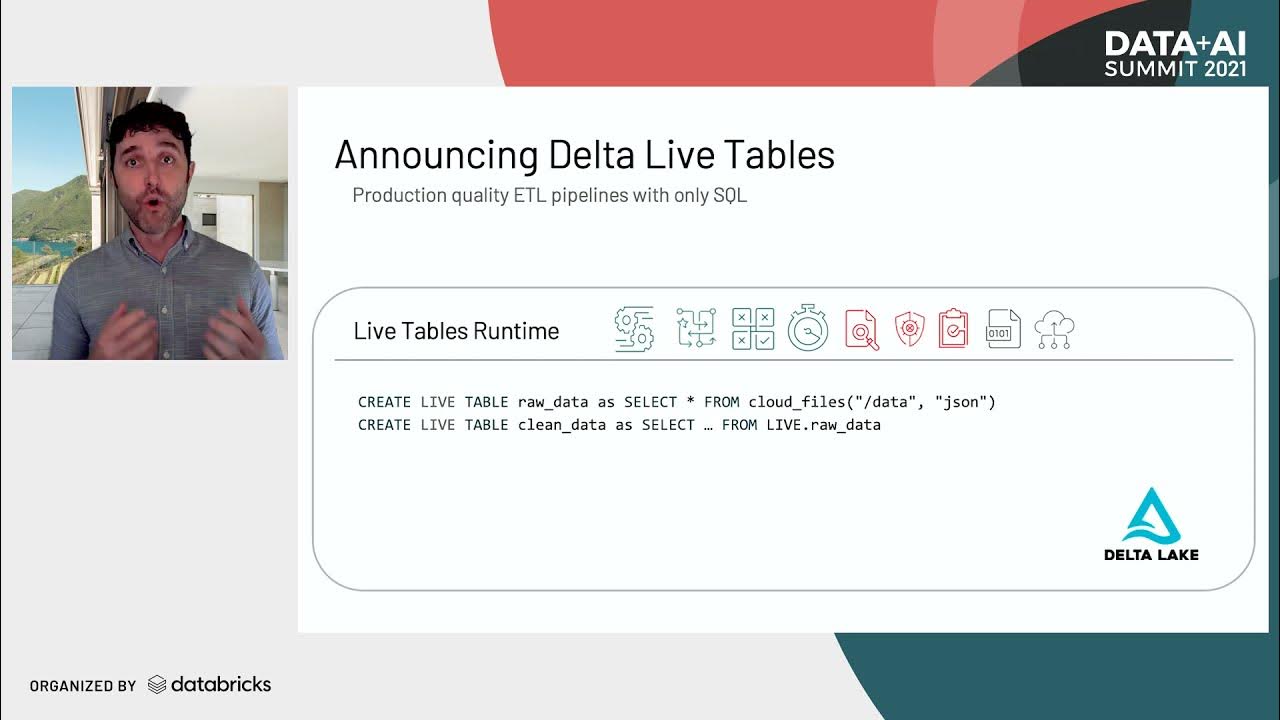michaelarmbrust's tweet card. Announcing Delta Live Tables with Demo | Michael Armbrust | Keynote...
