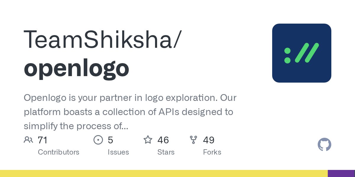 TeamShiksha's tweet card. Openlogo is your partner in logo exploration. Our platform boasts a collection of APIs designed to simplify the process of obtaining company logos. - TeamShiksha/openlogo