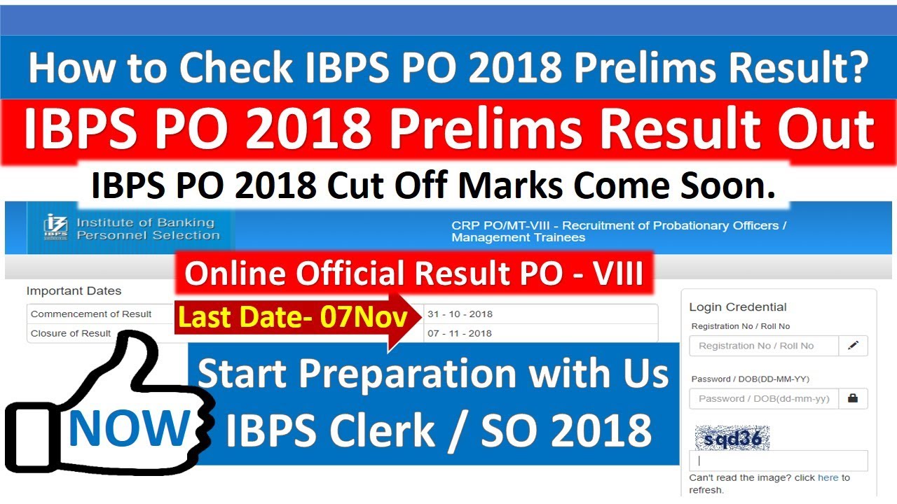 IBPSExamGuide's tweet card. IBPS PO 2018 Prelims Result Out | How to Check on Mobile ?