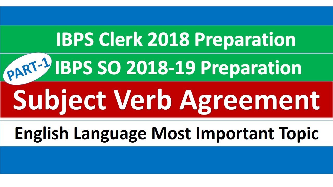 IBPSExamGuide's tweet card. Subject Verb Agreement | IBPS Bank and SSC English Language Prepara...