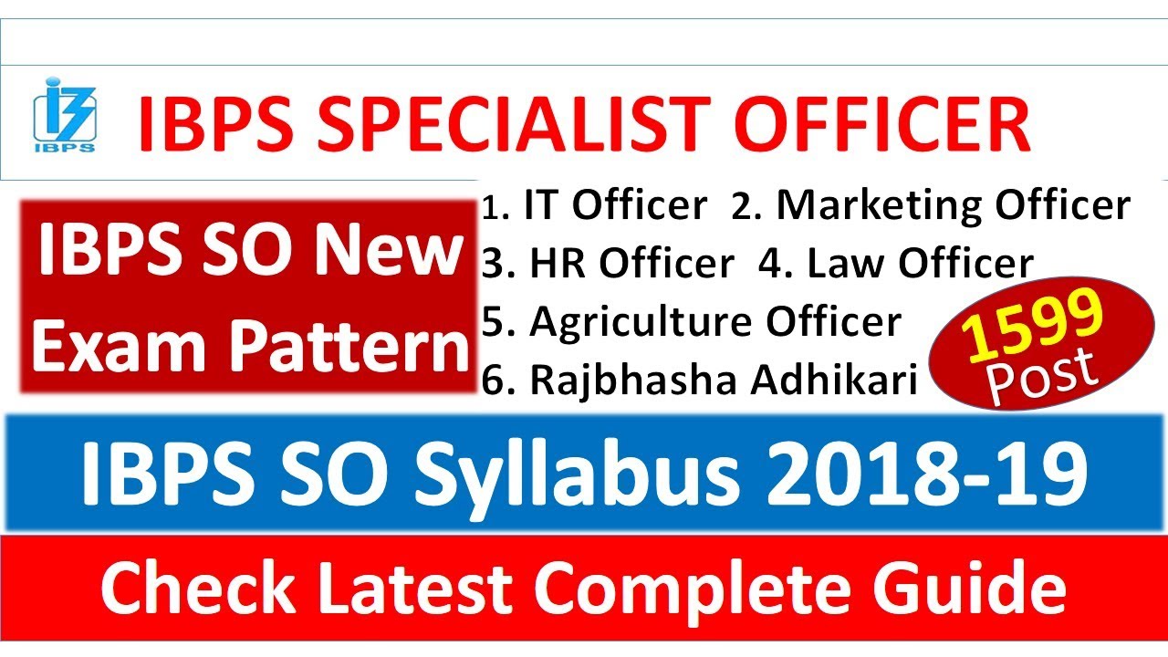 IBPSExamGuide's tweet card. IBPS SO New Exam Pattern and Syllabus 2018-19 | Latest Complete Guide
