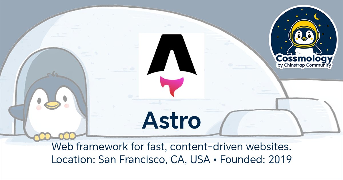 ChinstrapC's tweet card. Cossmology is your view into the COSS universe