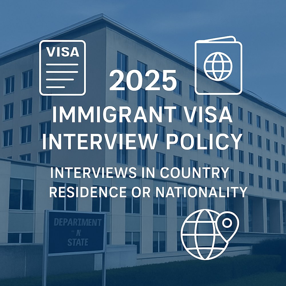 TheVisaCode's tweet card. The Department of State updated its immigrant visa interview policy on August 28, 2025. Beginning November 1, 2025, immigrant visa applicants are generally required to interview in the consular...