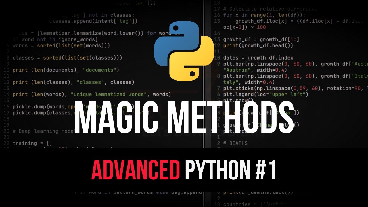 wangcindy1114's tweet card. Magic Methods & Dunder - Advanced Python Tutorial #1