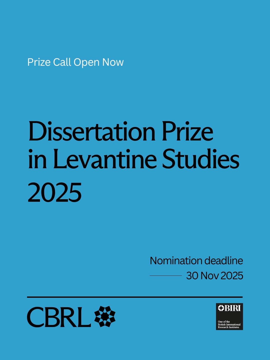 CBRL_news's tweet card. CBRL is pleased to announce the call for submissions to our undergraduate and master’s final-year dissertation prizes in:   Levantine archaeology or history: the CBRL prizes for a final-year underg...