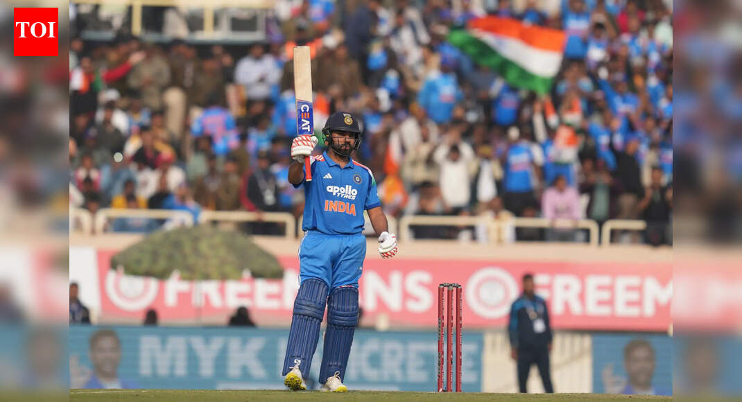 toisports's tweet card. Cricket News: Rohit Sharma became the leading six-hitter in ODI history, surpassing Shahid Afridi with his 352nd six. He also registered his 60th ODI half-century.