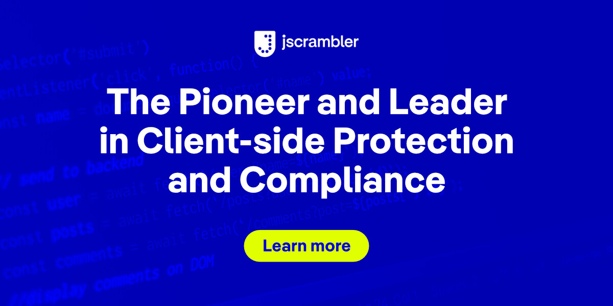 Jscrambler's tweet card. Jscrambler protects businesses from the inside out by securing first- and third-party JavaScript, safeguarding customer data.