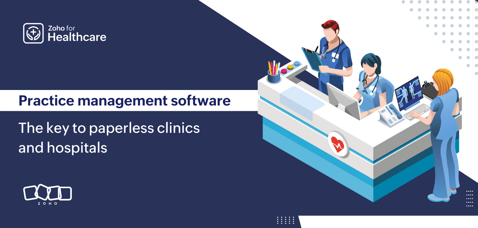 ZohoHealthcare's tweet card. Many medical practitioners are still grappling with paper-based systems and are facing mounting operational roadblocks. Explore the challenges of maintaining patient data and how implementing a...