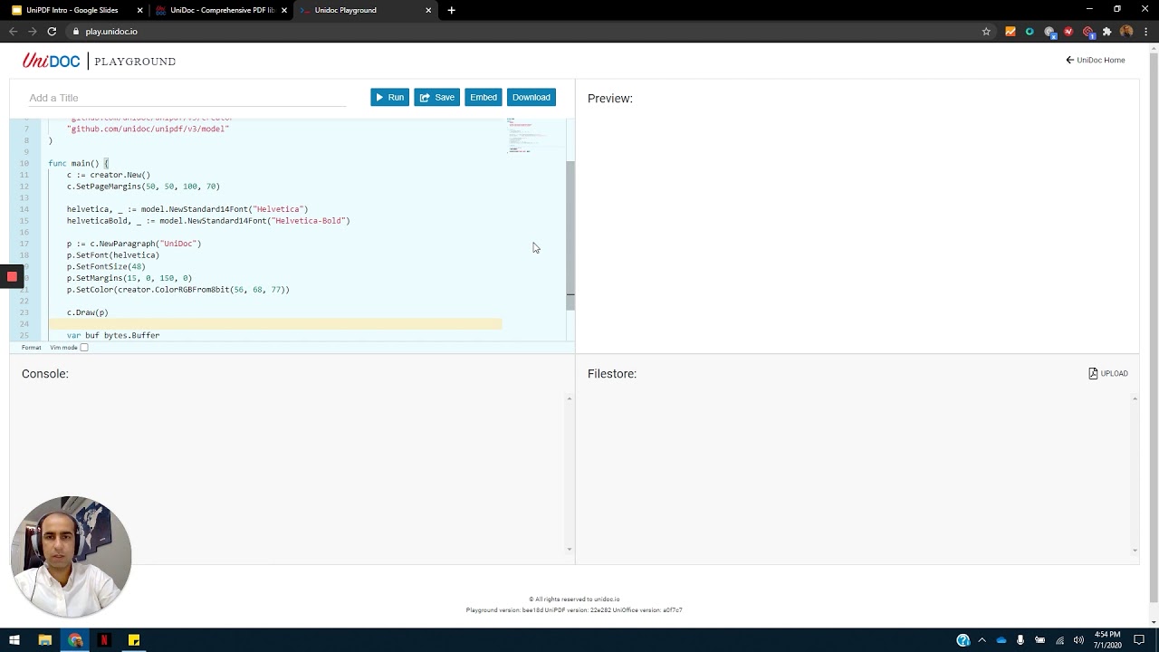 UniDocLib's tweet card. Intro to UniPDF using our Playground