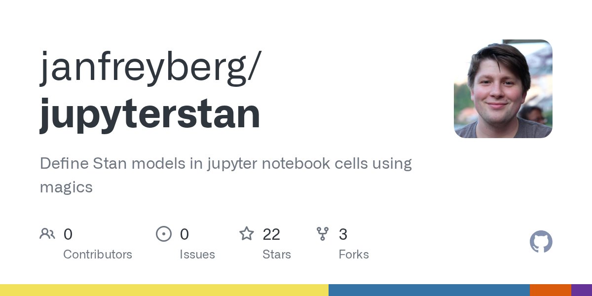 JanFreyberg's tweet card. Define Stan models in jupyter notebook cells using magics - janfreyberg/jupyterstan