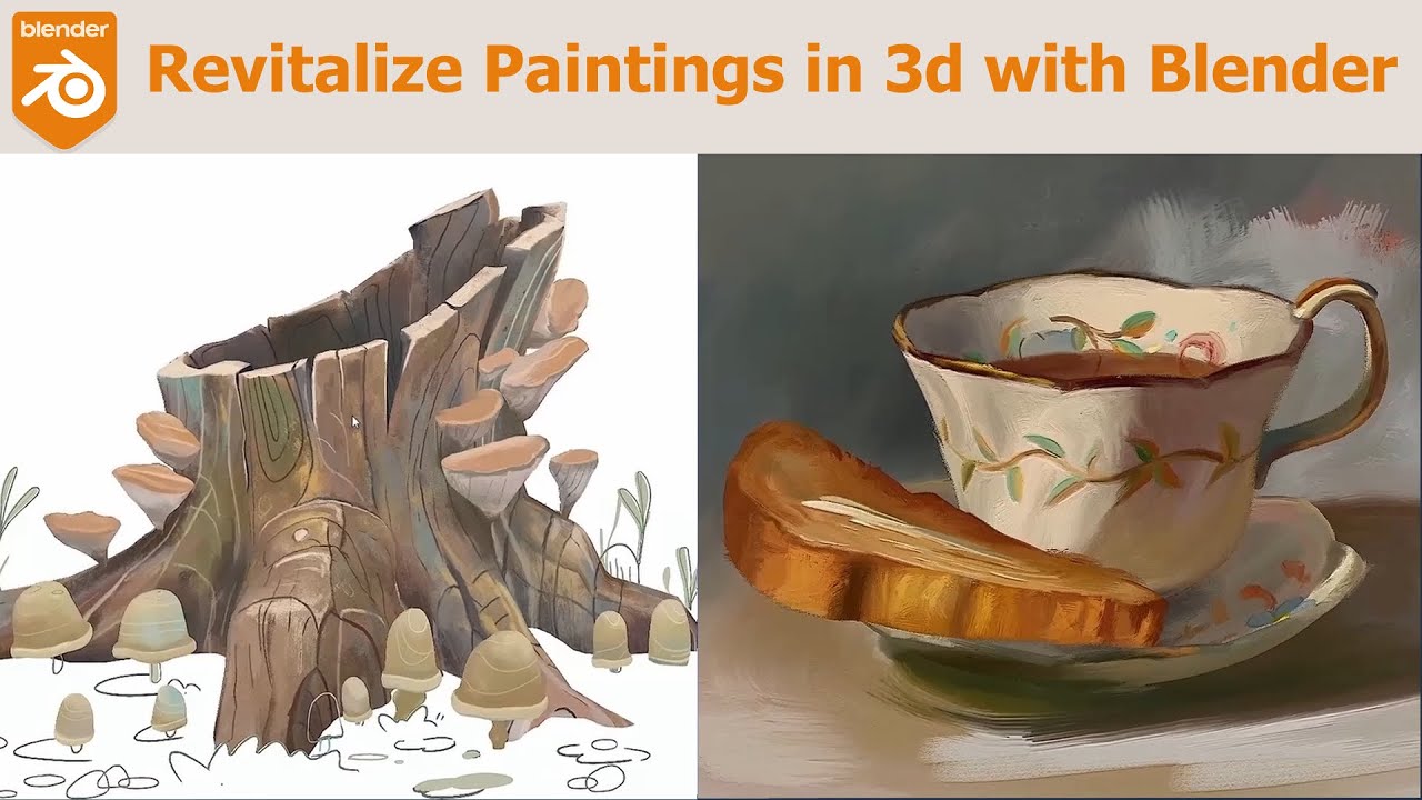 sig_popo's tweet card. 3d texture painting course || Revitalize paintings in 3d with Blender.