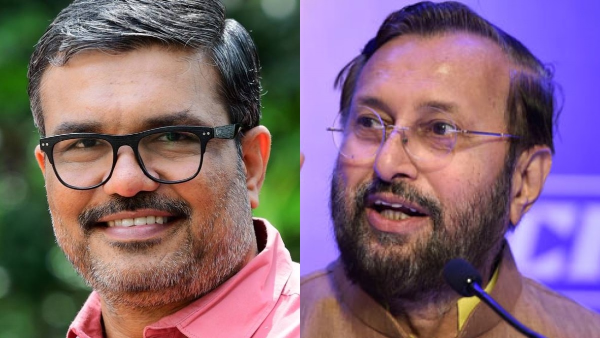 thatsMalayalam's tweet card. ഗൗരി ലങ്കേഷിനെ വെടിവെച്ച് കൊന്നതും ആൾട്ട് ന്യൂസ് സ്ഥാപകനെ ജയിലിലിട്ട് പീഡിപ്പിച്ചതും കേരളത്തിലായിരുന്നോMB Rajesh slams Prakash javedkar for saying Media hunt in Kerala