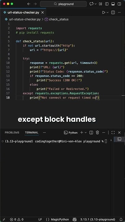 waxo1's tweet card. Url Status Checker in Python – Beginner Project #coding #python...