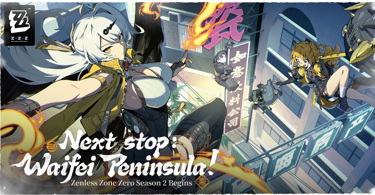 ToonTony13's tweet card. Join the Version 2.0 Pre-Registration Event Next Stop: Waifei Peninsula! to get Polychrome ×320. Unlock milestones to receive exclusive titles, an Agent Level-Up Bundle (Lv. 1–40), and other awesome...